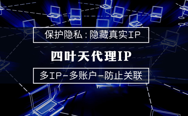 【甘肃代理IP】代理服务器的类型有哪些？四叶天代理IP怎么样